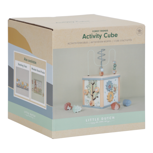 Wooden activity cube - Forest Friends FSC